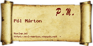 Pól Márton névjegykártya